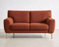 Rust Boucle Contemporary Sofa
